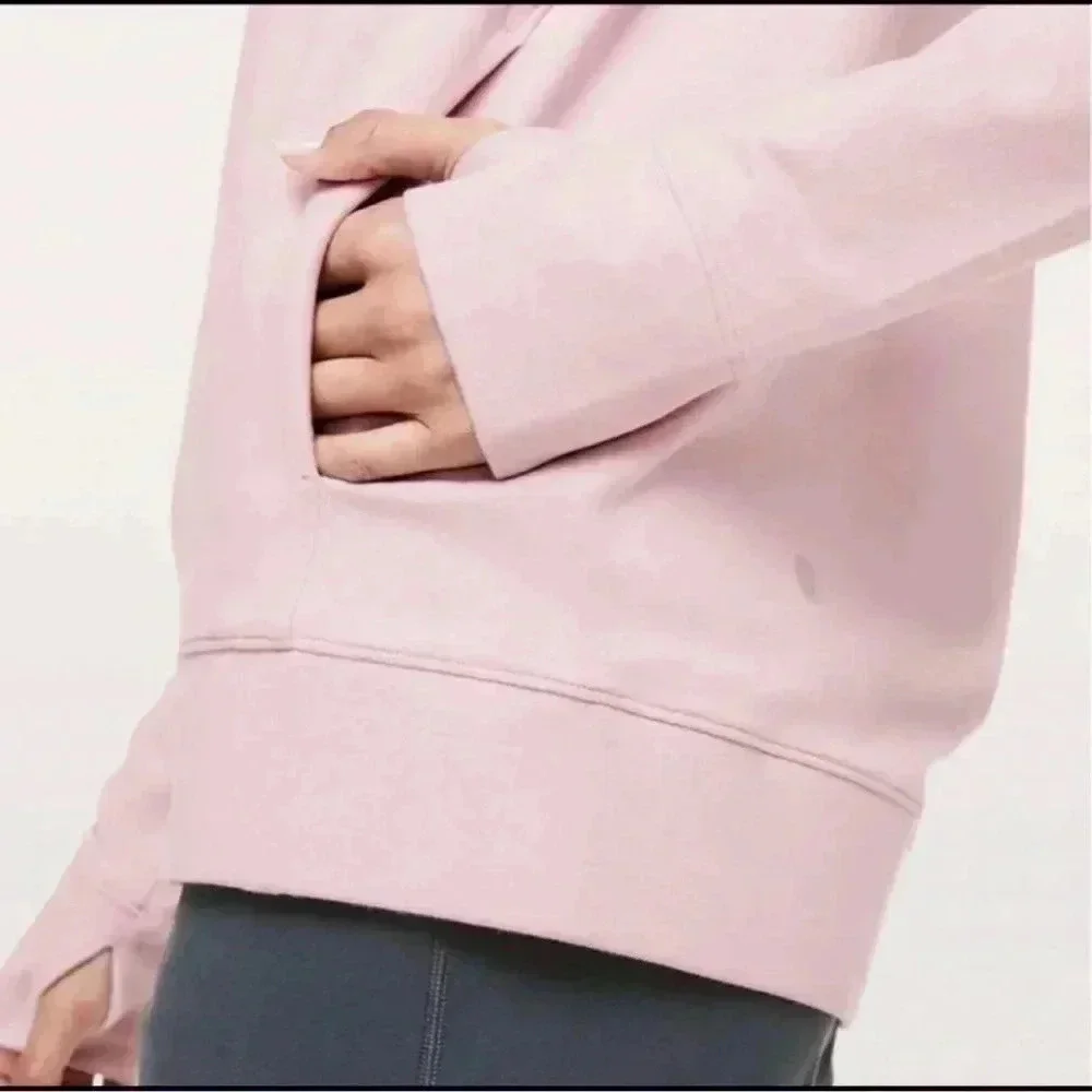 Lululemon Go Forward Blush Pink Pullover‎ Turtleneck Sweatshirt Size 8